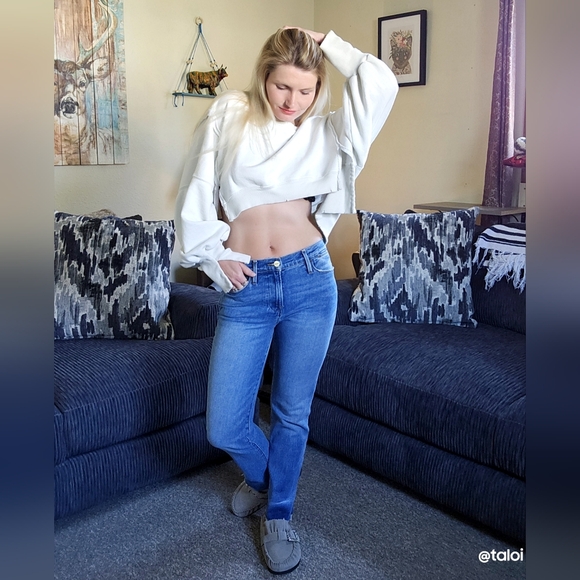 NWT Frame Le High Straight Jean in Imogen Dip - Picture 9 of 17